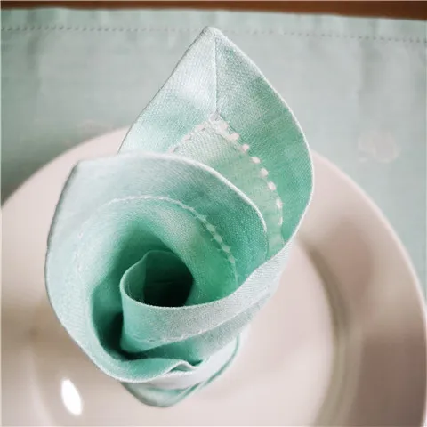 custom natural white christmas dining wedding decorative  jacquard linen look placemats and napkins fabric