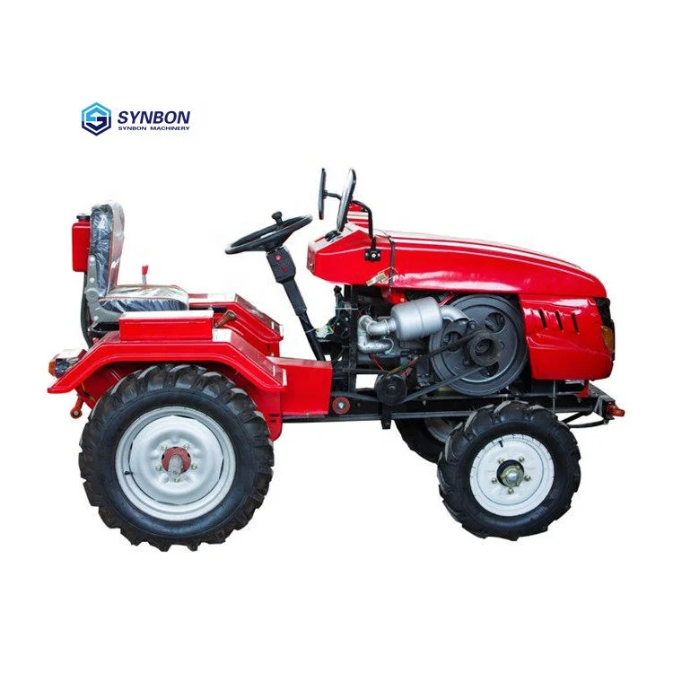 cheap farming tractor 4x4 wheel 15hp micro tractor with disc plough