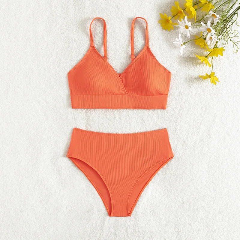 High waist girls swimsuit bathing suit girls swimwear 12 years old kid bikini for girls