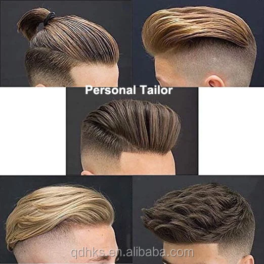 Hairpieces for Men 10 8 inch  men hairpieces toupees Thin Skin Hair Replacement System Monofilament Net Base No.2 (#4)