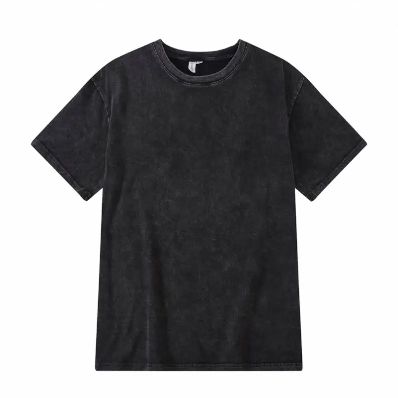 
Vintage Washed Plain T-Shirts Cotton Over Size Tshirt Blank T Shirt 