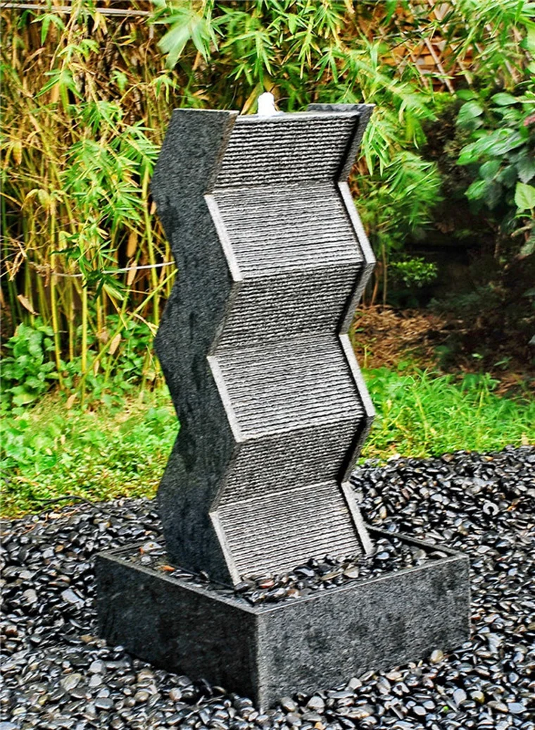 Natural Granite Stone Garden Fountains with Frog