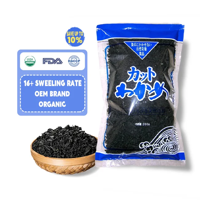 Discount hot sale S M L size natural seafood foods Dried Seaweed Wakame dried chuka wakame for soups salad high nutrition eat