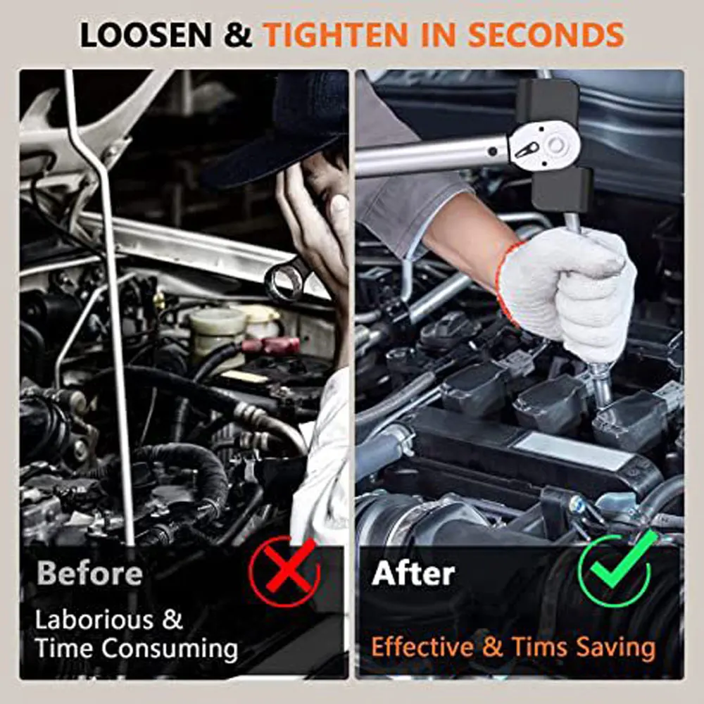 Wrench Extender for 1/2 Inch Drive Breaker Bars 21mm Hex Drive Universal Wrench Extender Adaptor Wrench Extension Tool