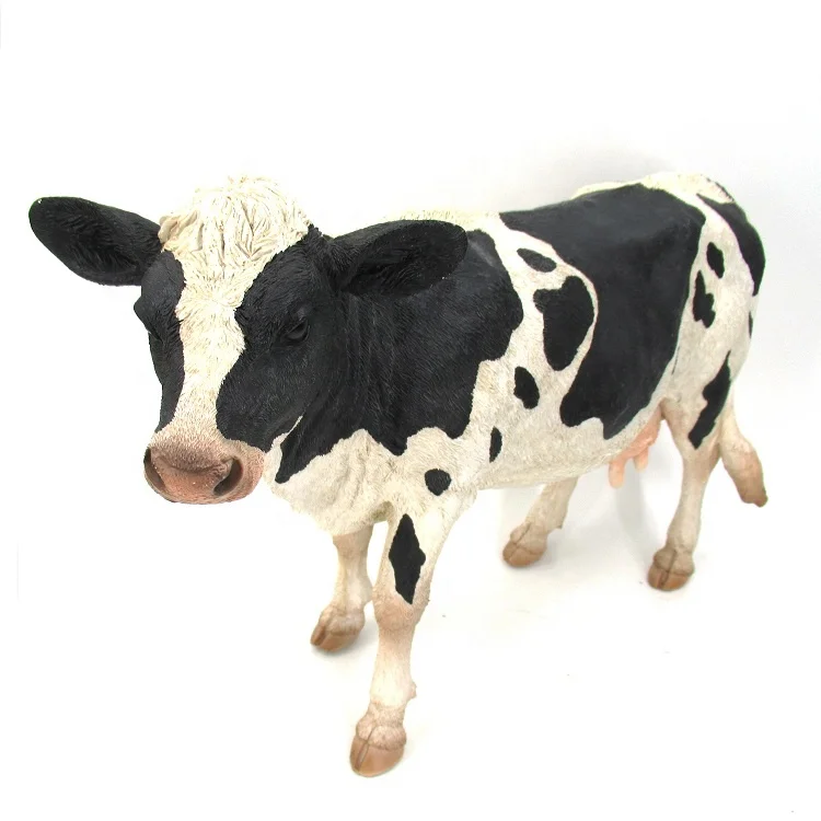 Wholesale resin animal resin figurine cow factory custom resin  crafts for garden garden animal sculpture