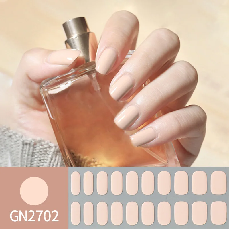Beauty Sticker Nail Fashion Wholesale Cheap Price Semi-cured Gel Nail Sticker Luxury_22