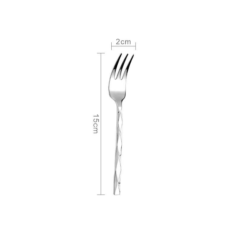 European stainless steel knife fork and spoon silverware home Goods Diamond hammer handle solid Cutlery set