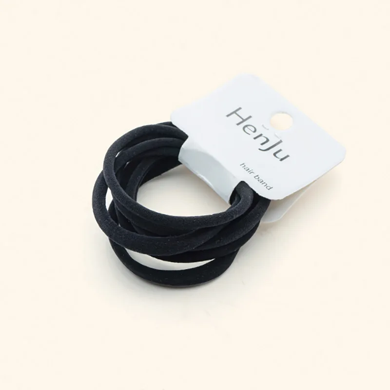 6 Pieces Soft High-stretch Hair Rope Seamless Hair Loop Korean Minimalist Rubber Band Set Accessory Does Not Hurt hair for kids