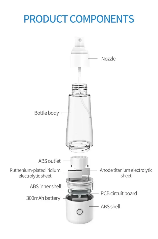 High Quality Homeuse Design 50ml Portable Sodium Hypochlorite Generator Sterilization Liquid Generator