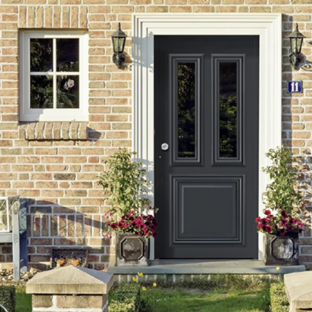 aluminum small double leaf exterior fireproof glass door