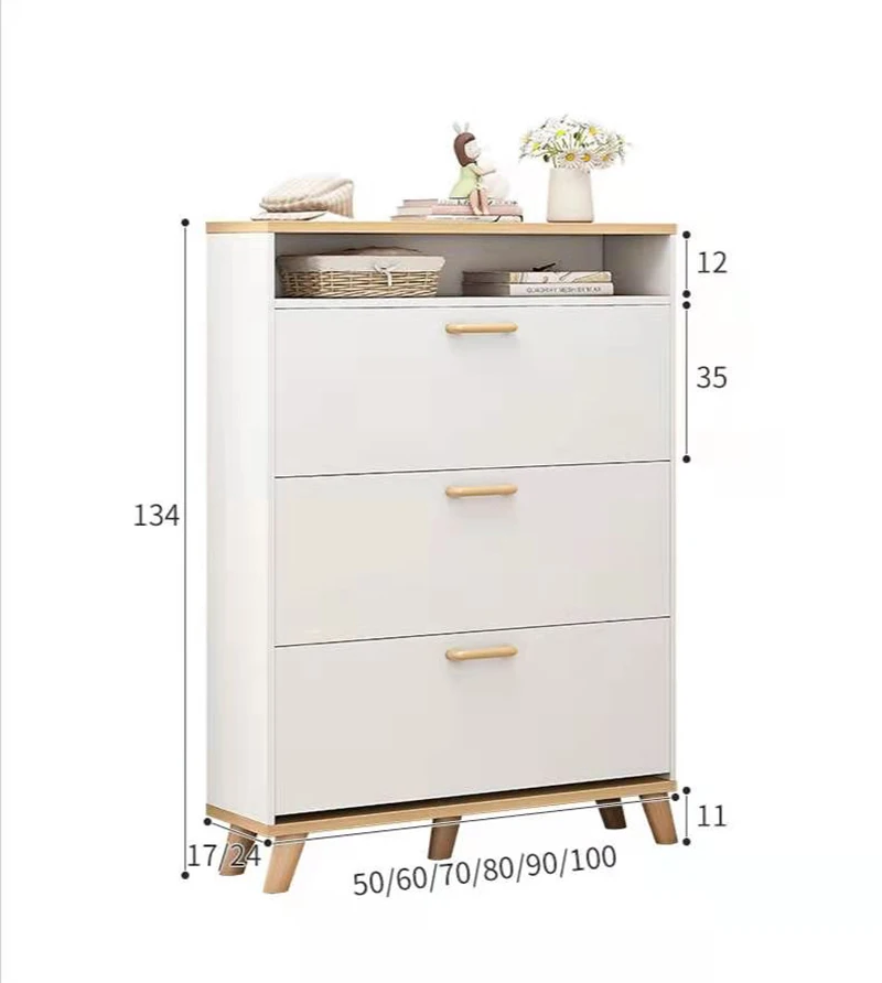 WIREKING Американский современный ультратонкий деревянный поворотный шкаф для обуви деревянная мебель