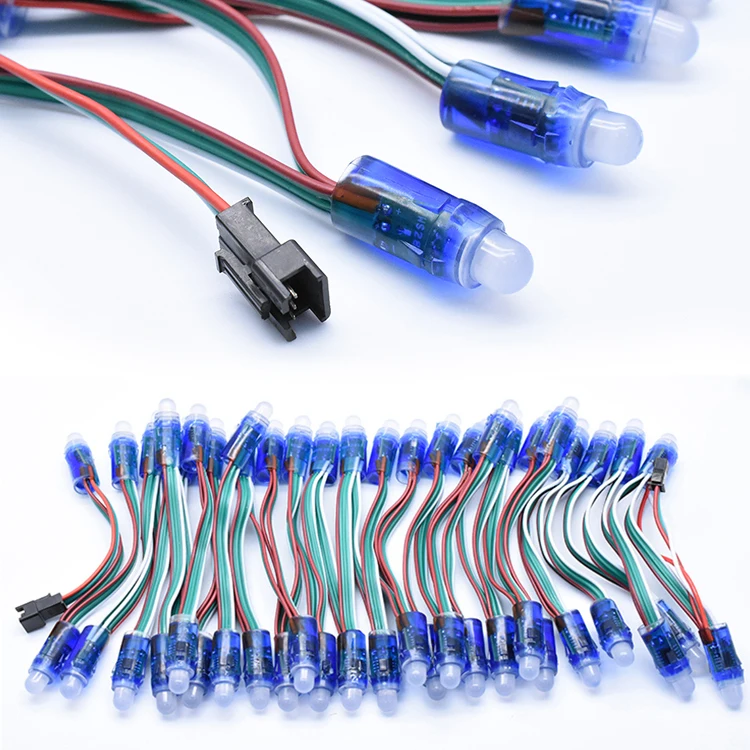 WS2811 1903 12 мм высокояркая цифровая СВЕТОДИОДНАЯ Гирлянда RGB В индивидуально Адресуемая Водонепроницаемая полноцветная светодиодная Пиксельная