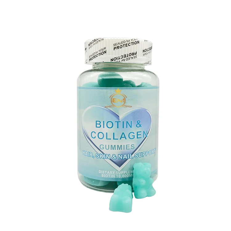 Private label 180000mg best collagen strong formula natural organic halal hair vitamins gummies