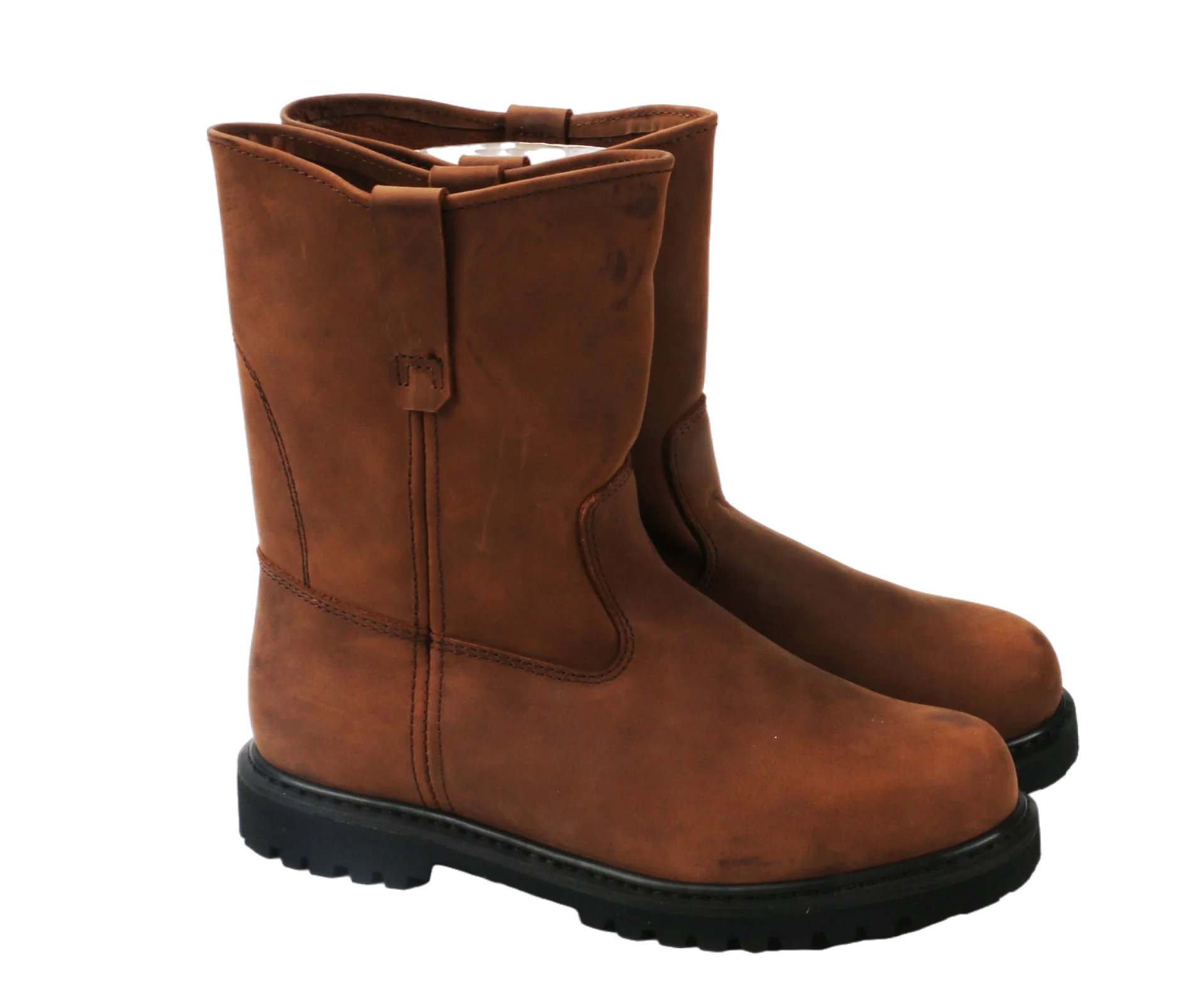 High boots Brown nubuk leather composite work trojan active goodyear safety shoes