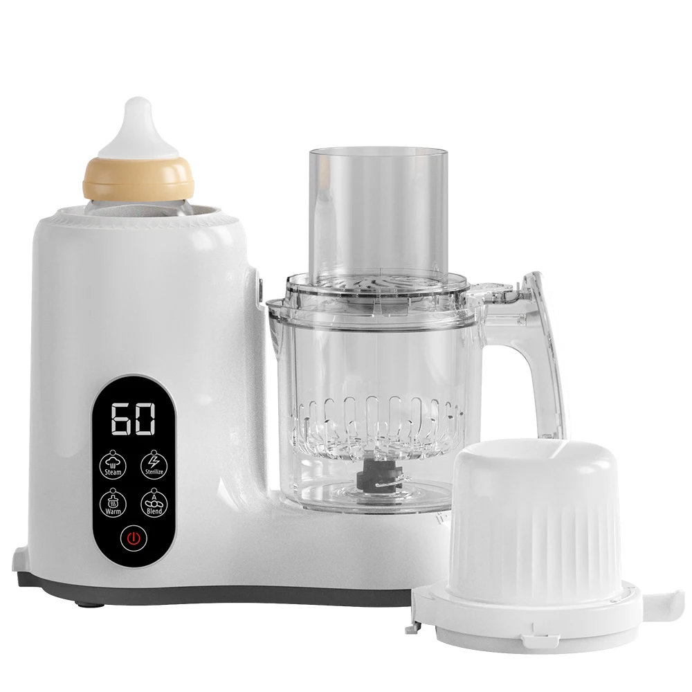Baby Food Processor, 6 in 1 Puree Steamer and Blender 600mL Warmer Mills Machine, Self Cleans, Auto Cooking