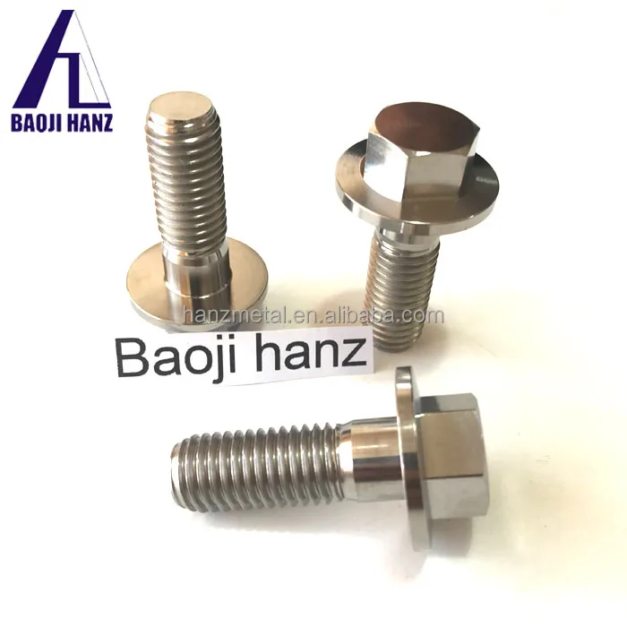 Baoji Customize Gr5 Alloy Titanium Hex Flange Bolts for Sprint Car Racing