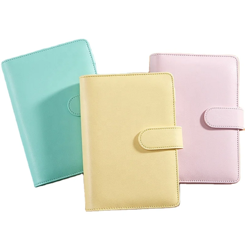 PU Leather Notebook Binder A5 A6 Budget Planner with Pocket Personal Cash Budget Envelopes  for sale