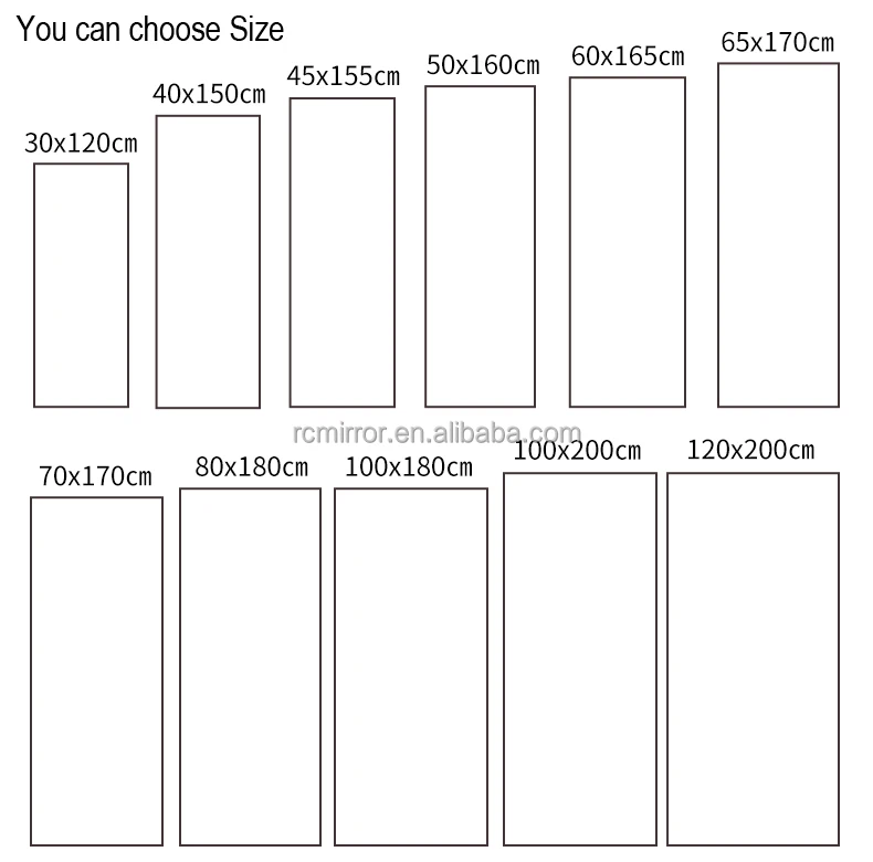 Wall Mount 55x165cm Rectangular Black Frame Mirror for Bathroom-Vertical&Horizontal Hang Ideal for Bedroom-Bathroom-Living Room