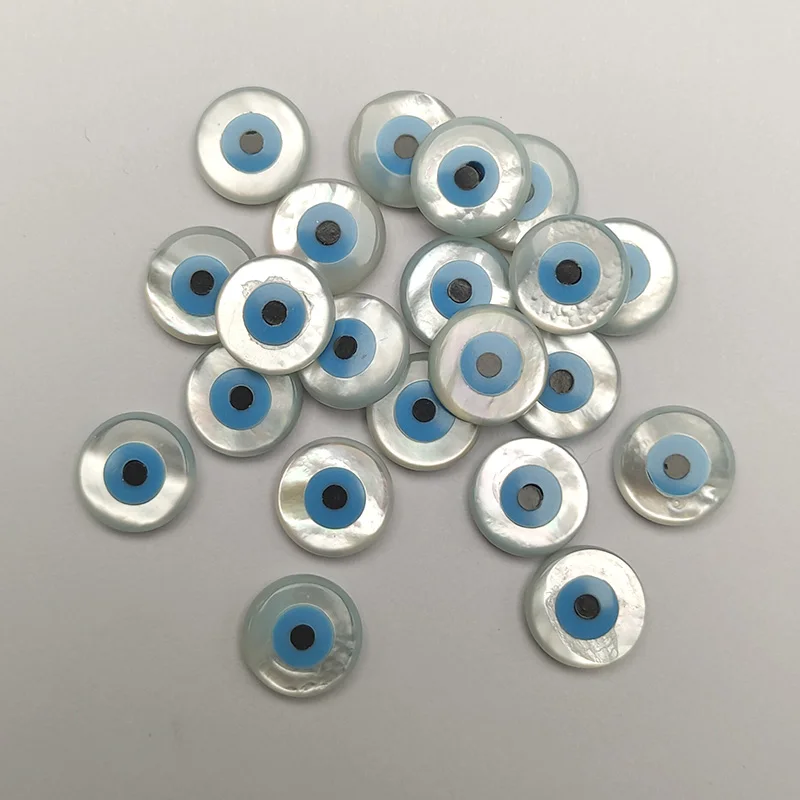 Hot sale Mother Of Pearl  Turkey Evil Eye Round Marquise Shapes in Stock Loose gemstone