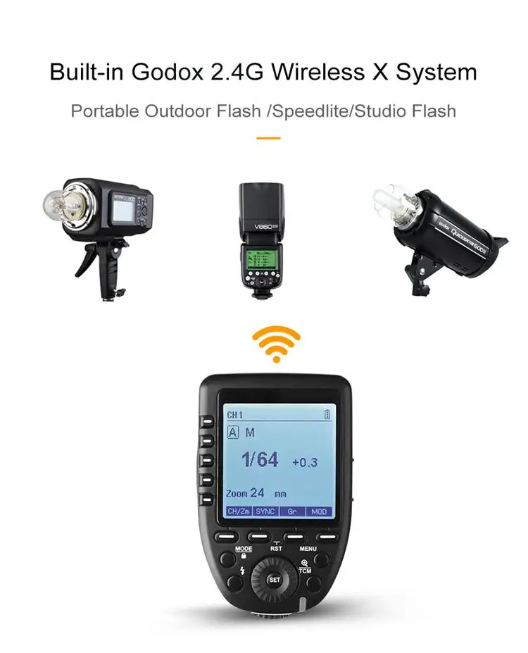 Беспроводной триггерный передатчик Godox Xpro 2,4G TTL для Canon, Nikon, Sony