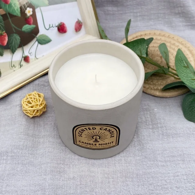 LTC15 Manufacturers wholesale ceramic candlestick scented candles that can be customized with their own LOGO
