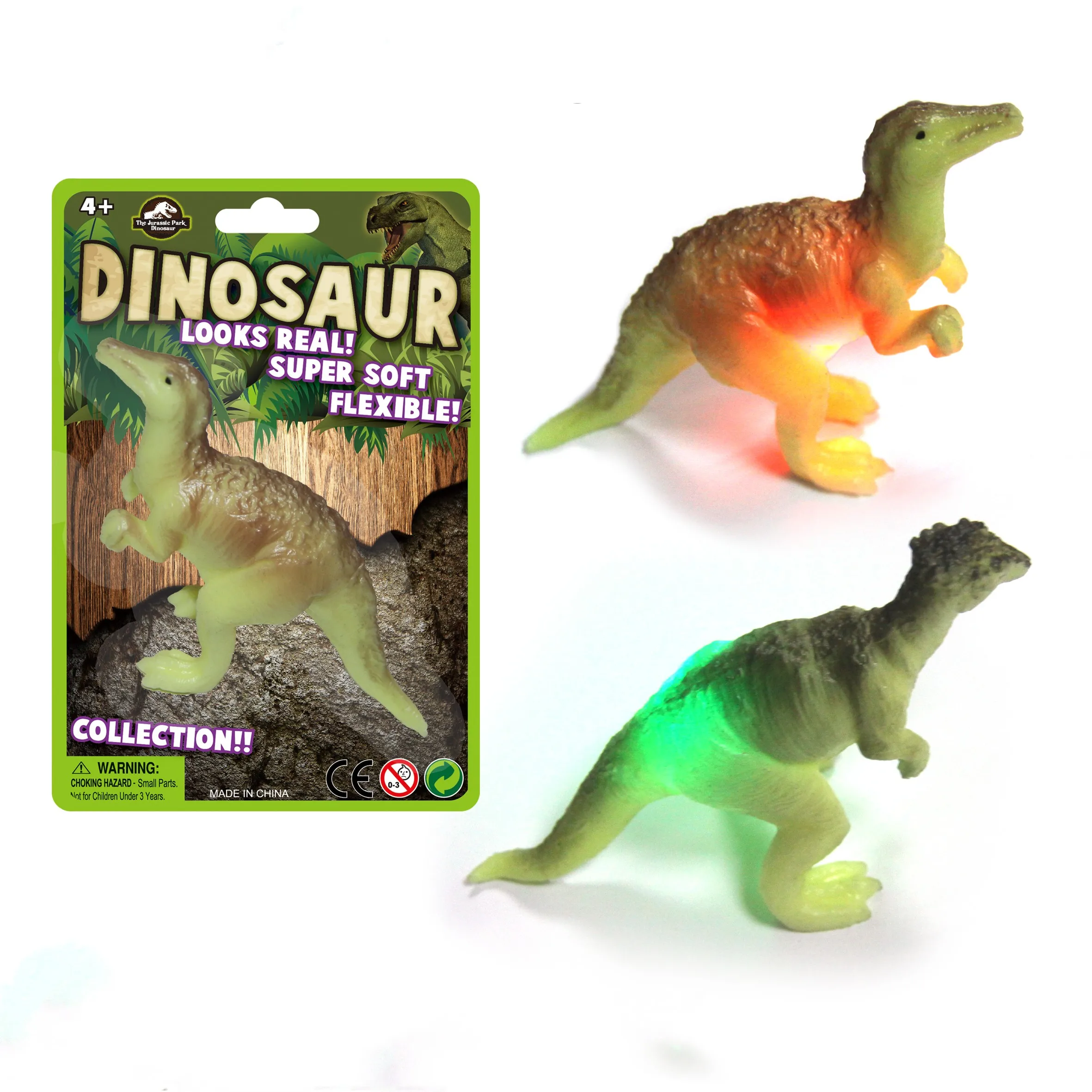 Squishy Dragon  Super Soft Flexible Material LED Sensory Toys  Look Real Glowing Dinosaur Toys for Kids