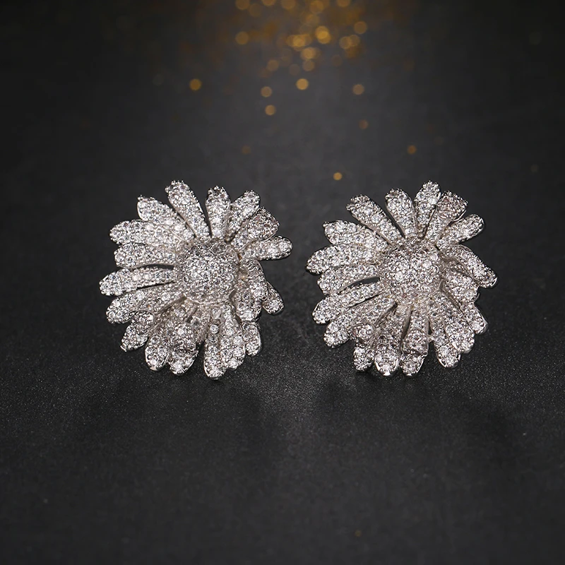 Emmaya AAA Austrian Crystal Paved Cute Geometric Zircon Earrings Brand New Design Fashion Jewelry for Lady