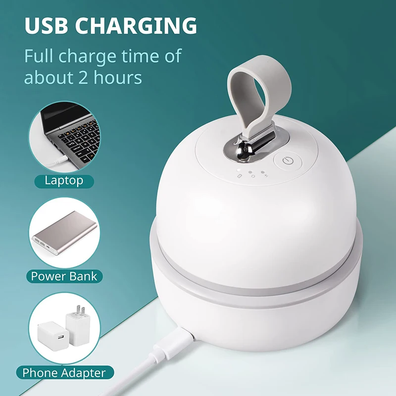 IPX7 Waterproof Rechargeable Electric Shower Hair Brush Mutlti-Modes Kneading Head and Scalp Massager with 4 Removable Heads