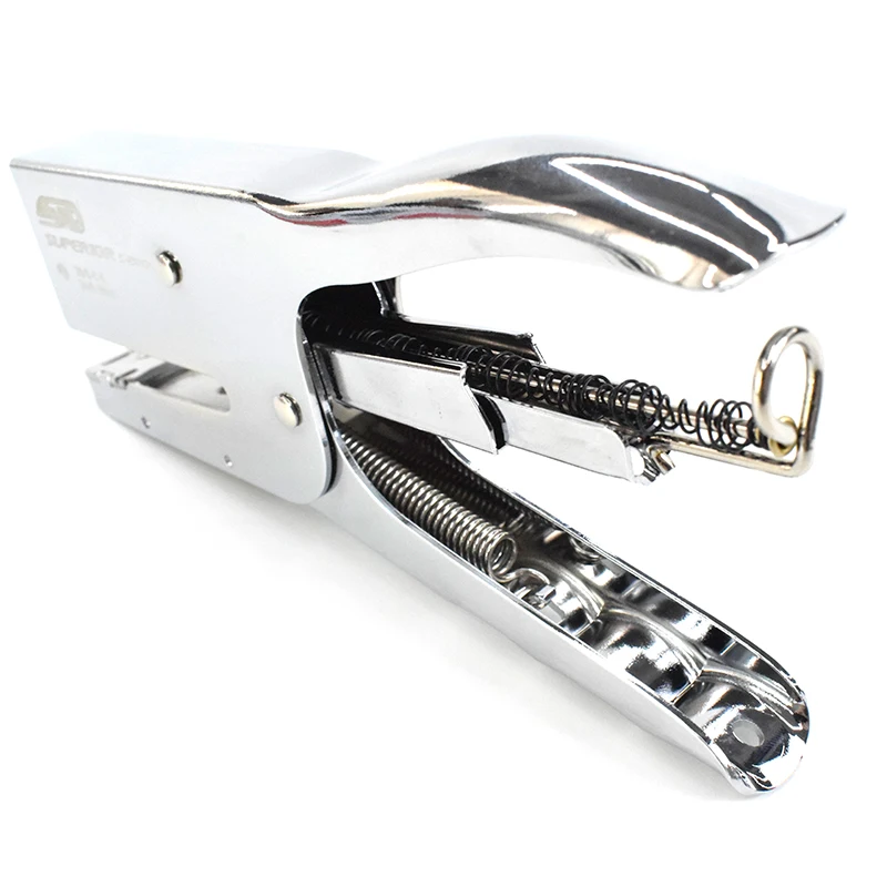 S-200 High Quality Office Desktop 45 Sheets Hand Held Silver Metal Stapler Classical Plier Stapler