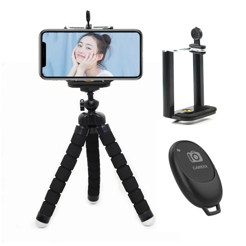 Flexible Tripod Phone Holder for iPhone  Pro Max Samsung Xiaomi Sponge Octopus Mobile Phone Stand Smartphone Tripod for Camera