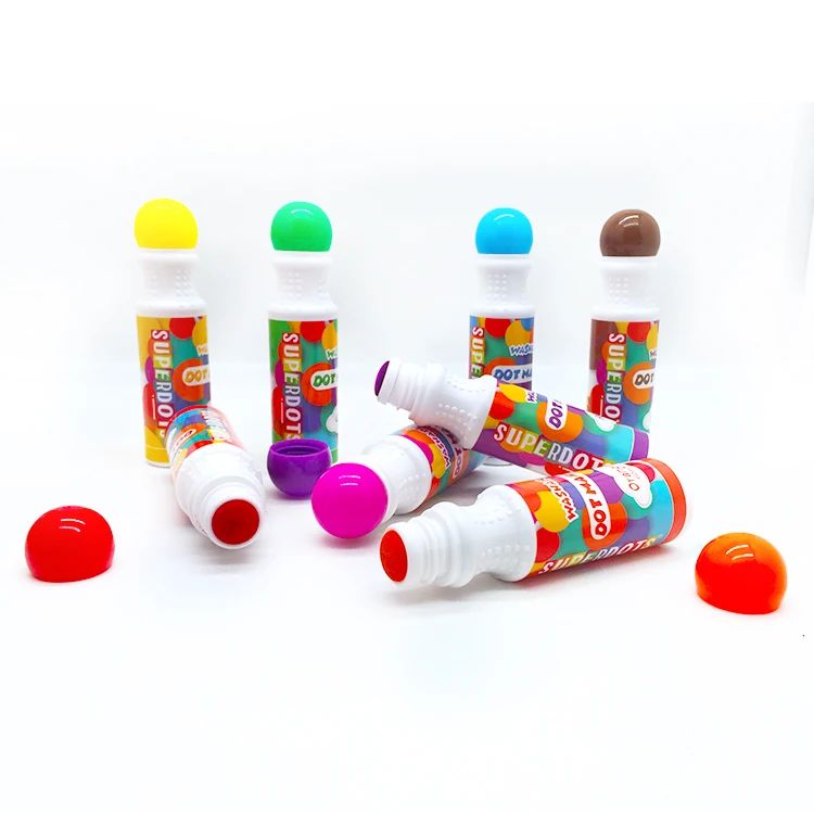 2022 TOP SELLING graffiti markers, water based bright colors kids bingo dabbers doodling dot markers for Activity Books