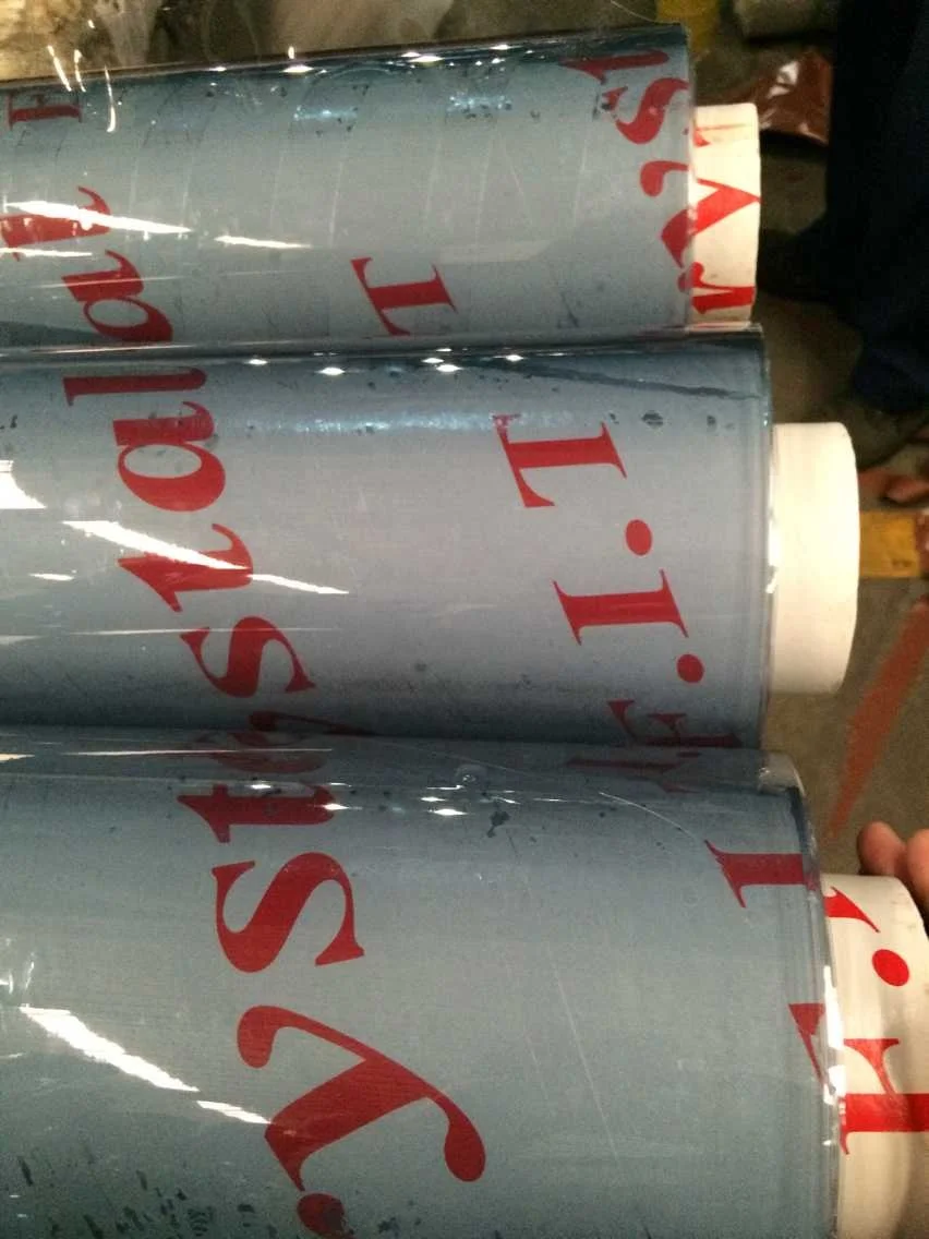 Soft transparent Blue Color PVC Super Clear Table Cloth Door Curtains Anti-cold Anti-UV Standard