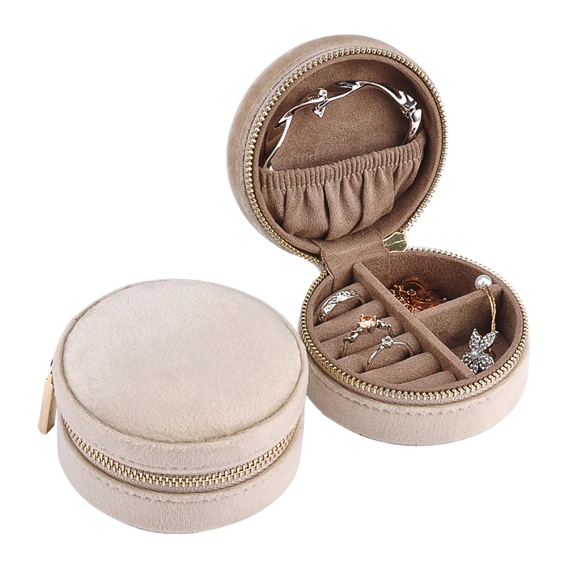 High Quality Mini Jewellery Ring Travel Organizer Display Luxury Wholesale Velvet Jewelry Box