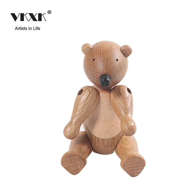 
High quality wholesale cute wooden bear arts and crafts for gifts 
