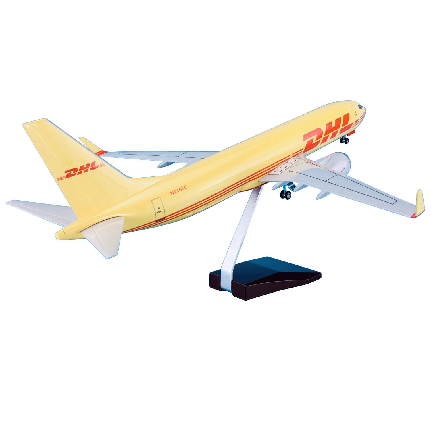 1/80 Scale 47cm DHL Airlines Boeing 737-800 Plane Diecast Resin Airplane Model with landing gear
