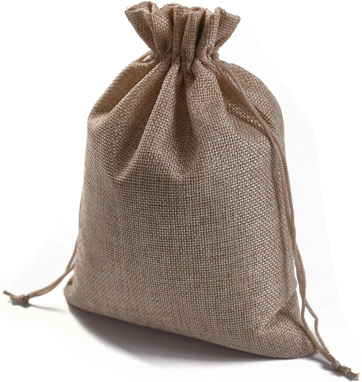 eco friendly reusable cotton linen bag pouch natural color cotton drawstring dust bag for bread