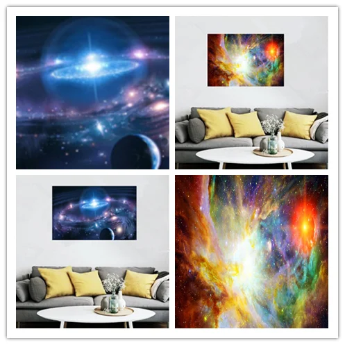 
Canvas art modern living room decoration painting wall mural scenery starry sky diy diamond painting 