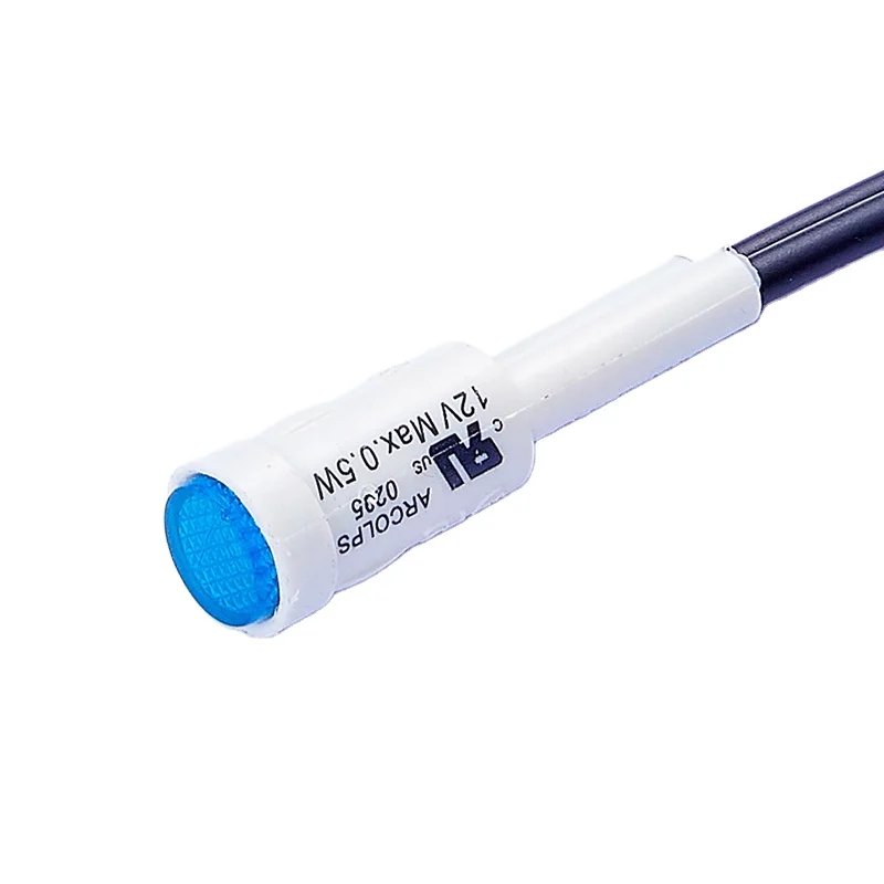 Panel 10mm LED neon indicator lights lamp lights signal lights 6V/12V/24V/110V/230V/460V red blue amber green clear indicator