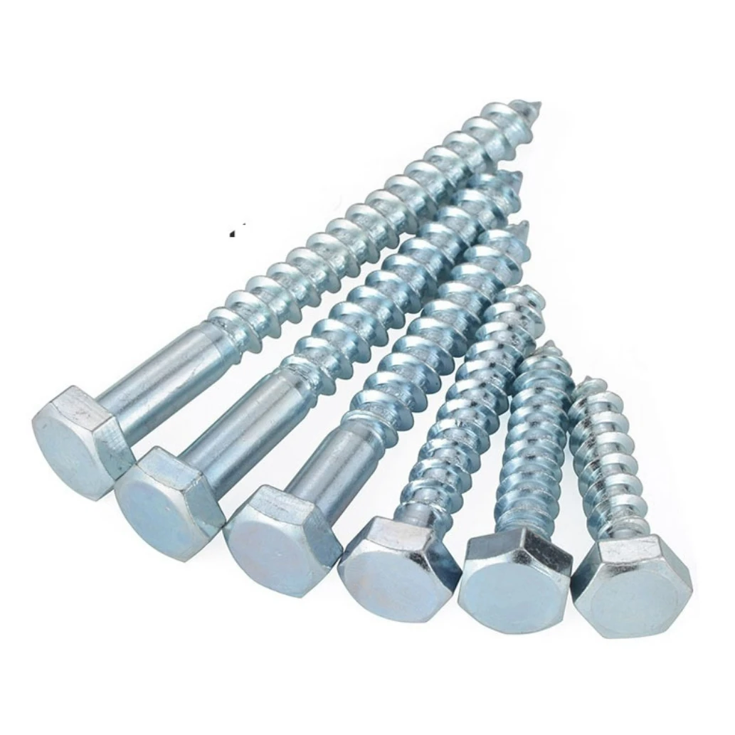 din 571 wood High Tensile Strength Rust prevention Galvanized hex head Custom Hex Lag Screw