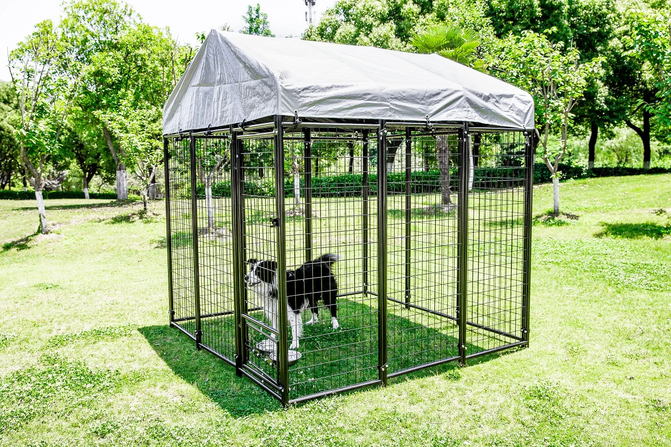 Manufacturers wholesale medium and large dog pets large dog cage with tarpaulin