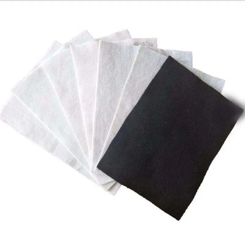 Factory Polypropylene Olefin Fabric Nonwoven Geotextile White Black Non Woven for Retaining Wall