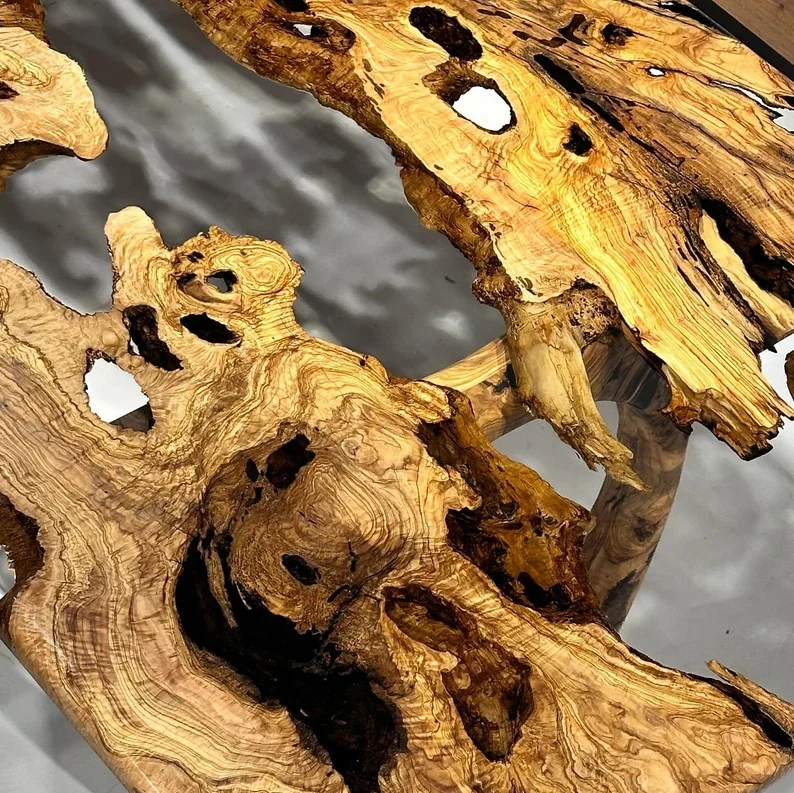 Luxury Live Edge River Coffee Table Wood Slabs Dining Tables Epoxy Resin River Tables Custom Made Solid Wood