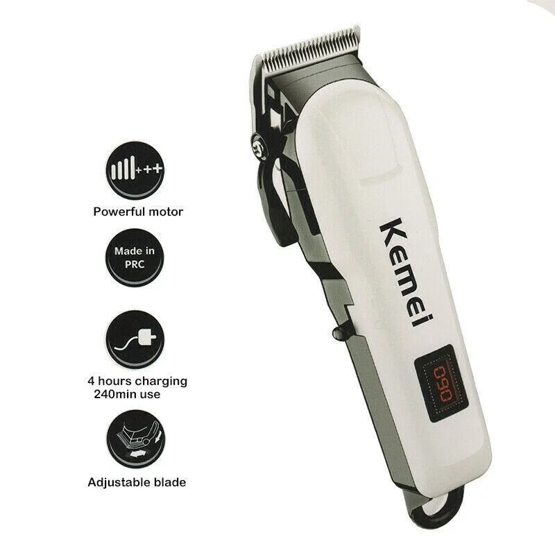 kemei KM-809A  electric hair trimmer with LCD professional hair clipper cordless trimmer