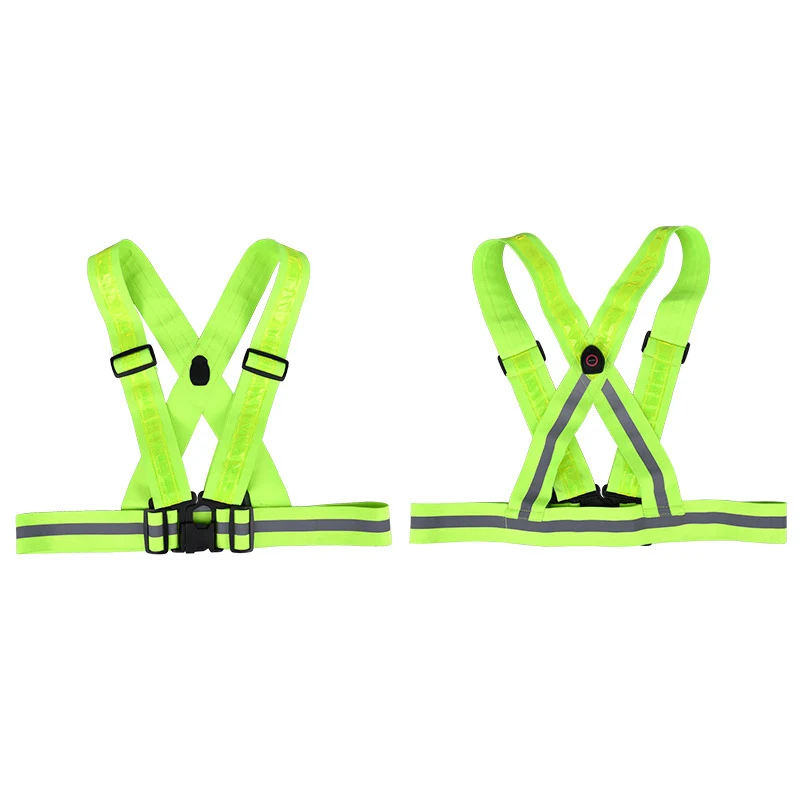 Жилет HCSP Hi Vis светодиодный эластичный регулируемый для ночного бега