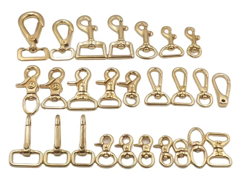 Solid brass Adjustable Bow Shackle key chain leather belt dee shackle brass clevis shackle