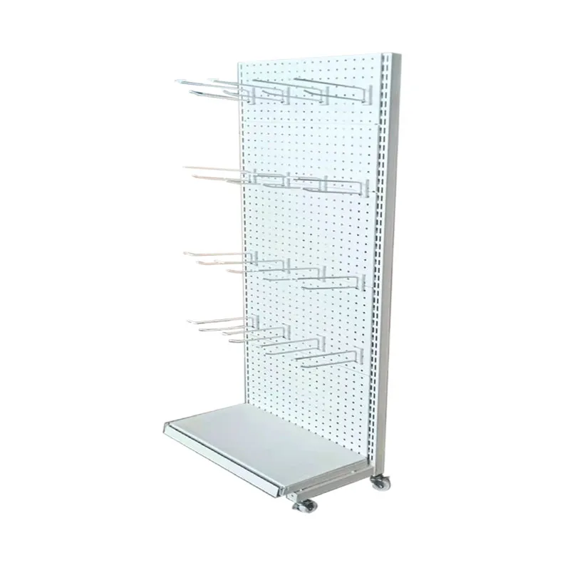  Supermarket Gondola Shelves For Display Heavy Duty Milk White Color Single Sided