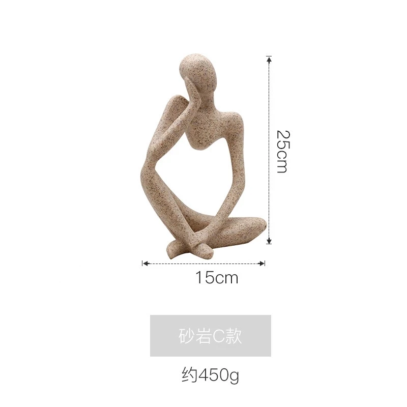 
Factory wholesale nordic light luxury golden resin figure decorative wine cabinet partition 