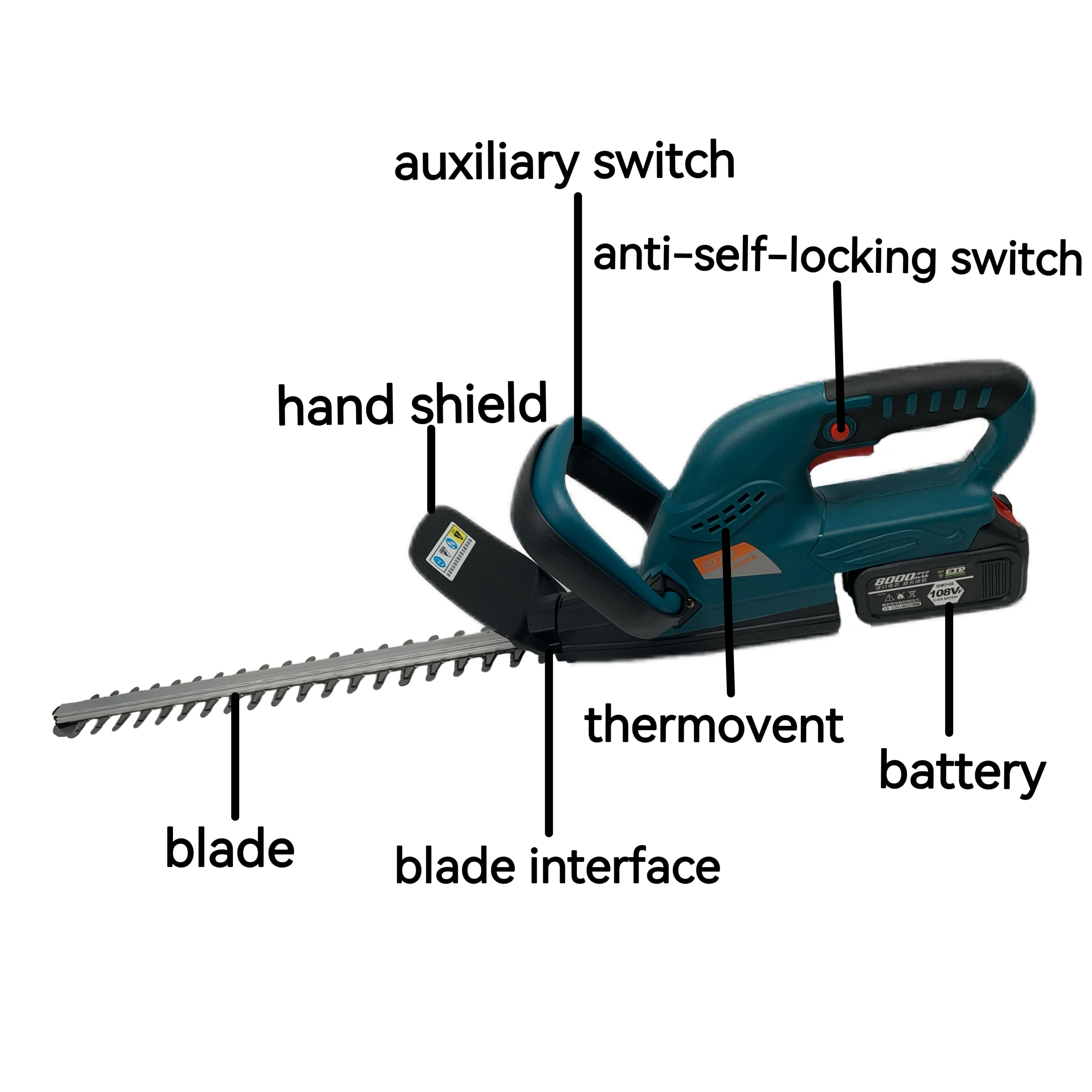Binli Tea Tree Garden Green Belt Hand Held Trim Cordless New Brushless Electric Hedge Machine