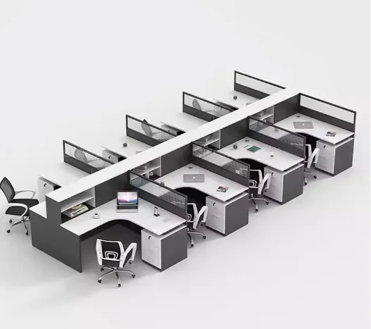 Low price wholesale study table independent work study game table furniture staff desk L -shaped office desk