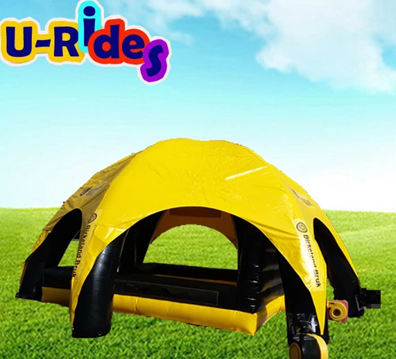 advertising equipment custom  yellow spider shaped 6 legs portable event party Inflatable spider Tent for bull rodeo game